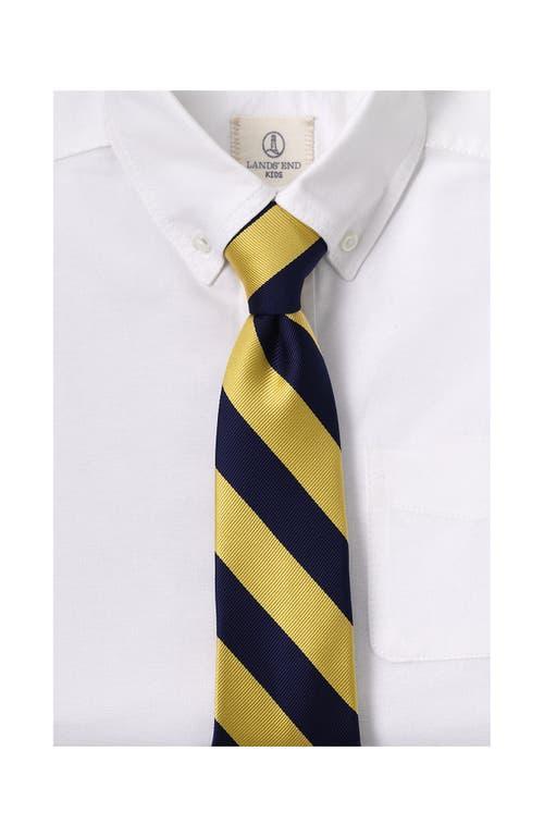 Kids Lands' End School Uniform Stripe Pre-Tied Tie, Size: Small, Classic Navy Red Product Image