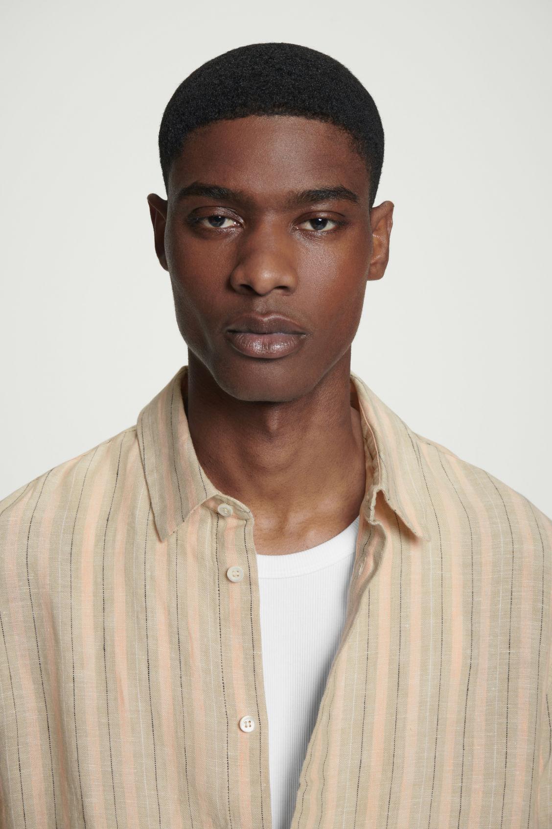RELAXED LINEN LONG-SLEEVED SHIRT Product Image