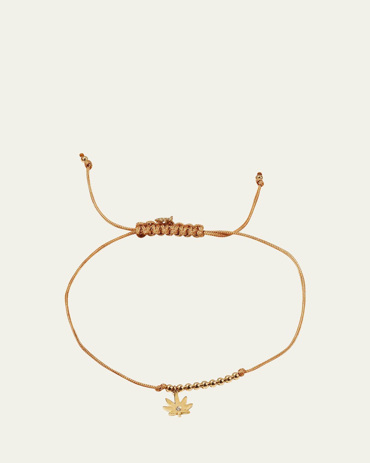 Diamond Pot Leaf Pull-Cord Bracelet Product Image