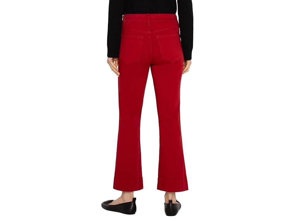 Liverpool Los Angeles Gia Glider Pull On Crop Flare with Wide Hem Silky Soft Performance Denim in Carnelian (Carnelian) Women's Jeans Product Image