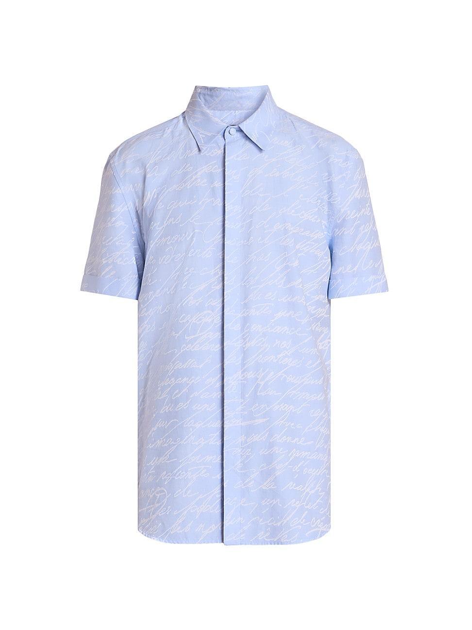 Mens Love Letter Jacquard Short-Sleeve Shirt Product Image