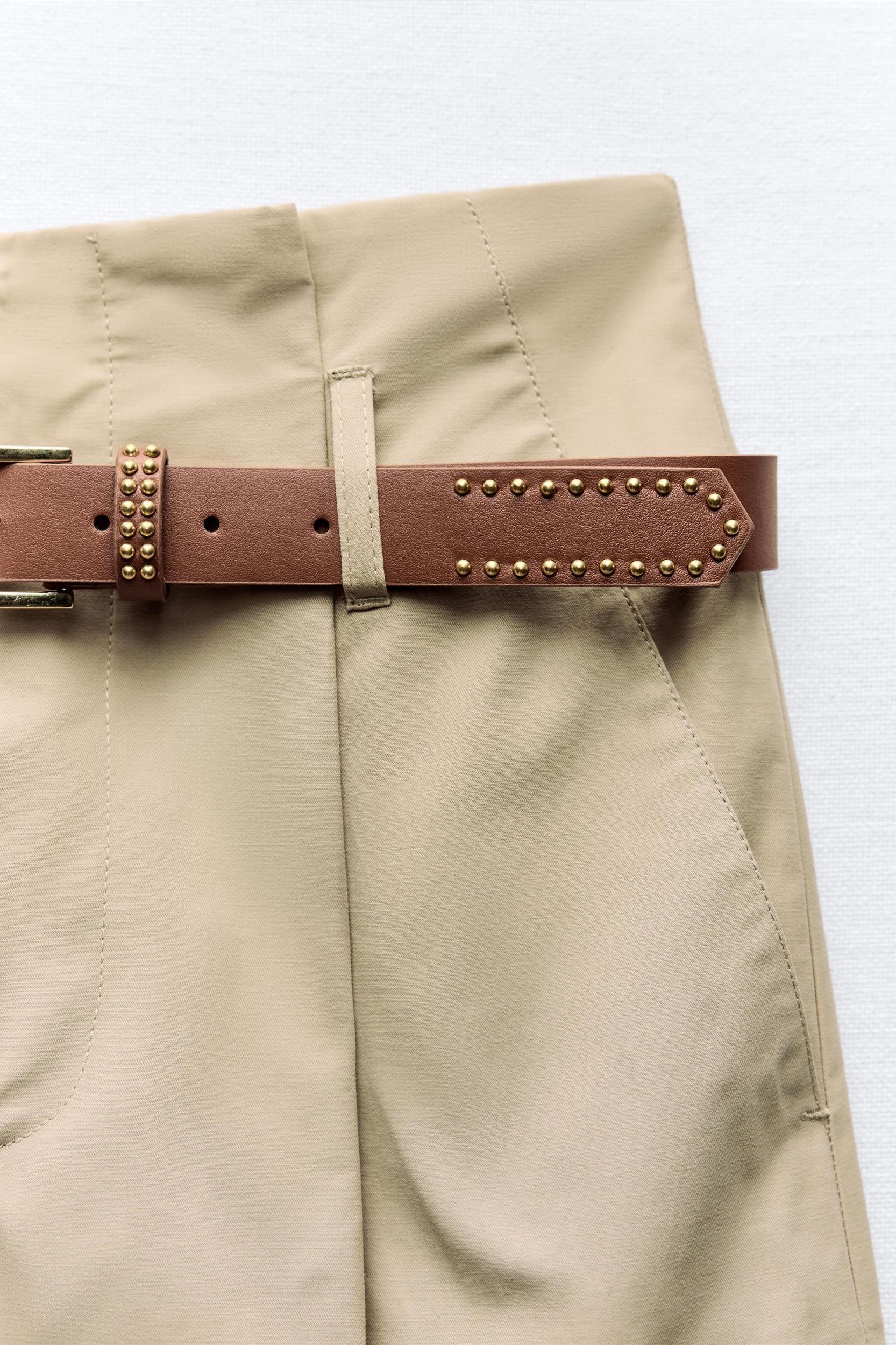 BELTED PAPERBAG CARGO PANTS Product Image
