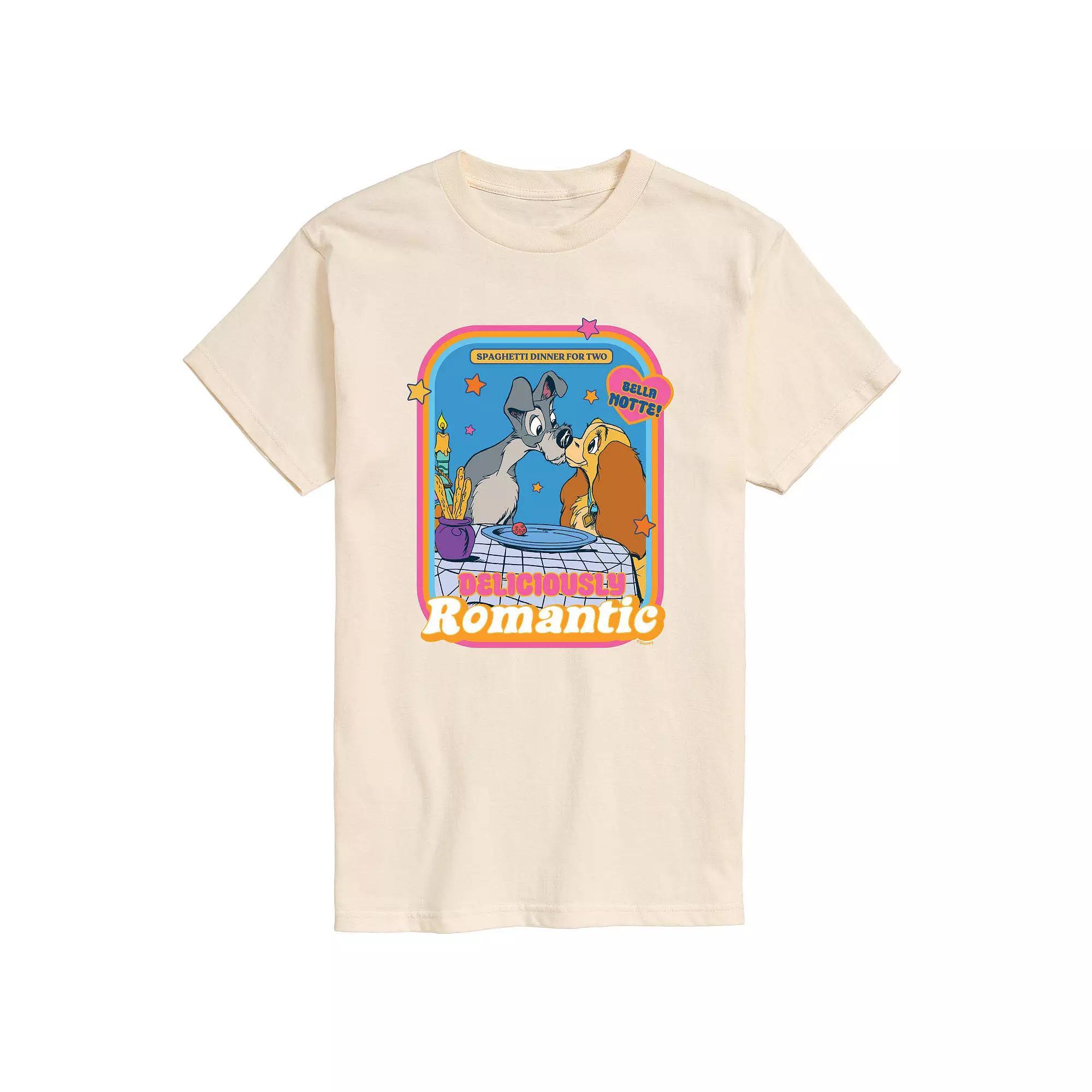 Disneys Lady and the Tramp Big & Tall Romantic Graphic Tee, Mens Product Image