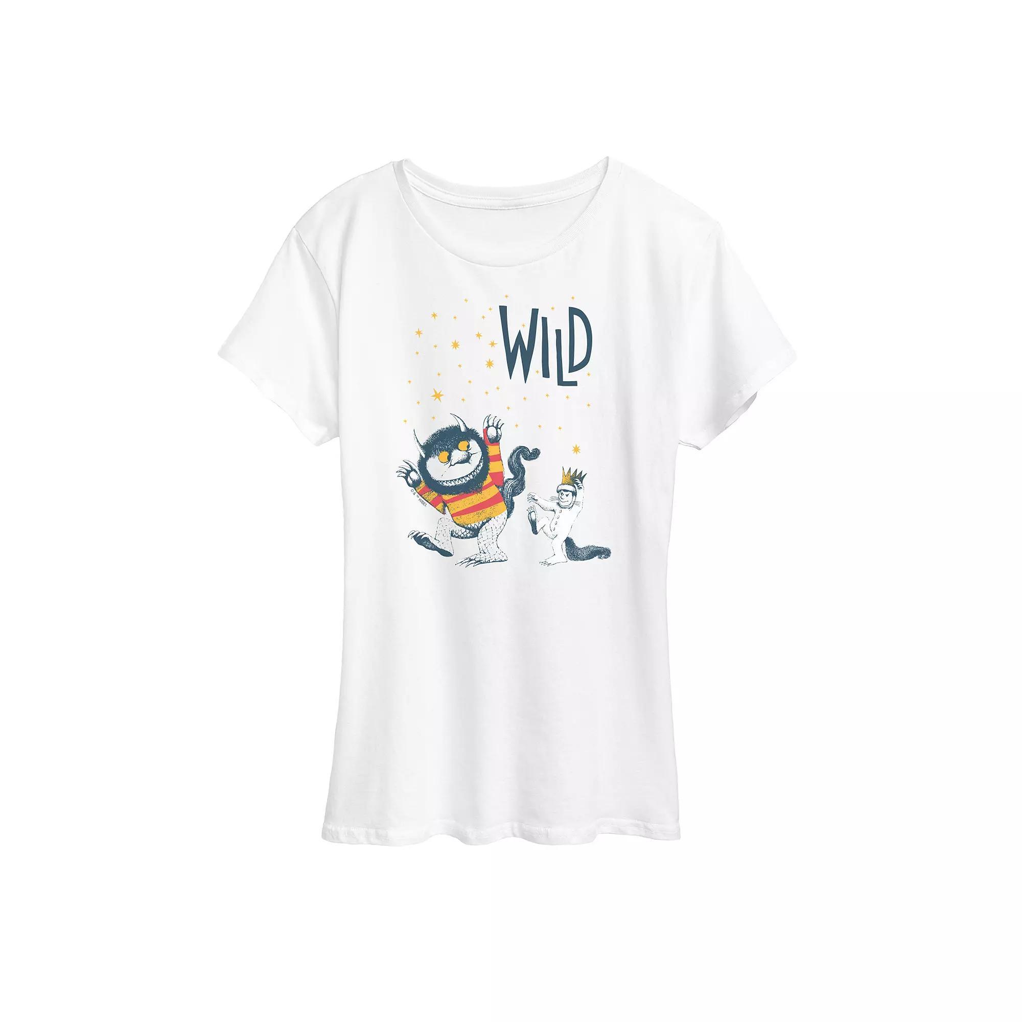 Women's Where The Wild Things Are Wild One Graphic Tee, Size: Medium, White Product Image