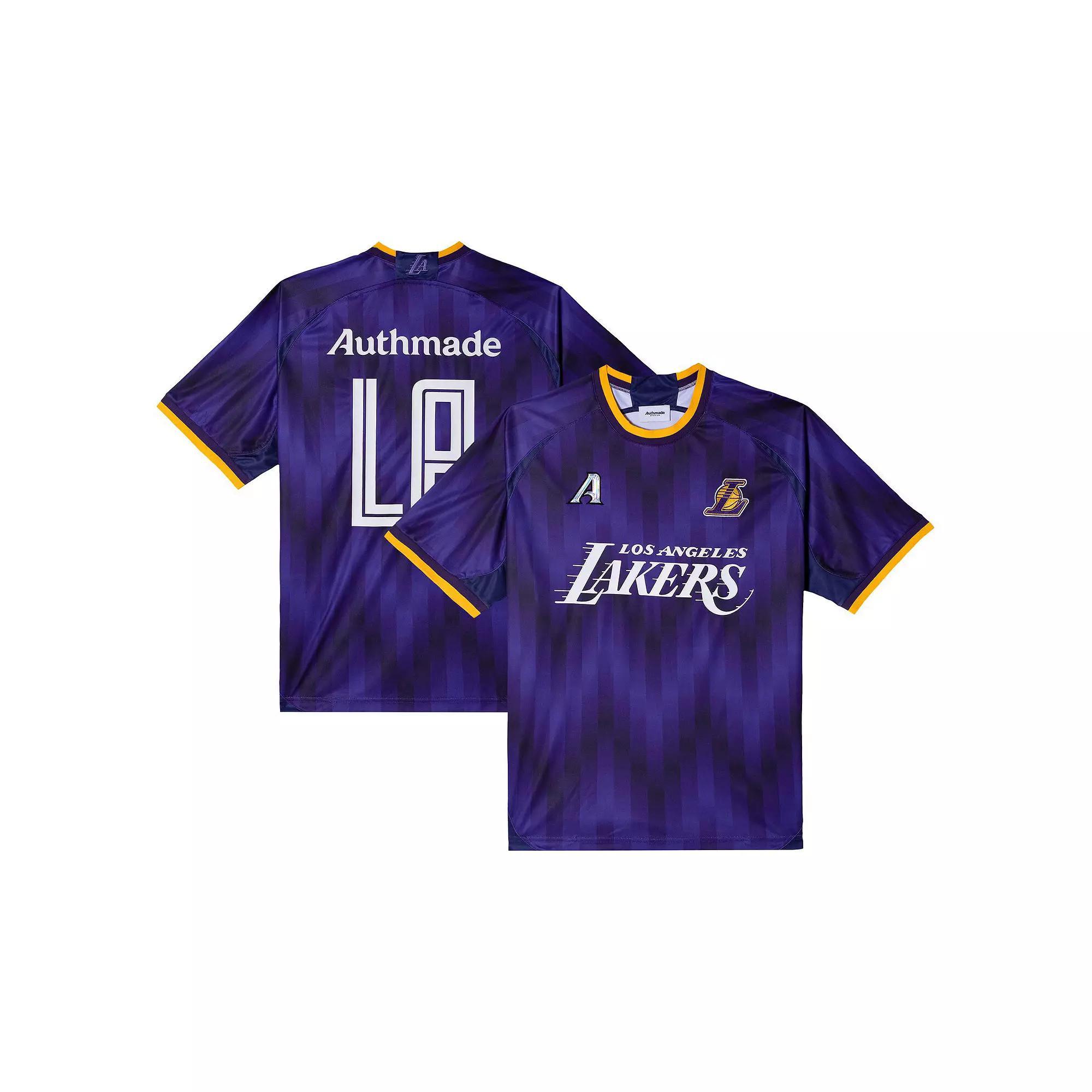 Mens Authmade x NBA Los Angeles Lakers Soccer Kit Fashion Jersey Product Image