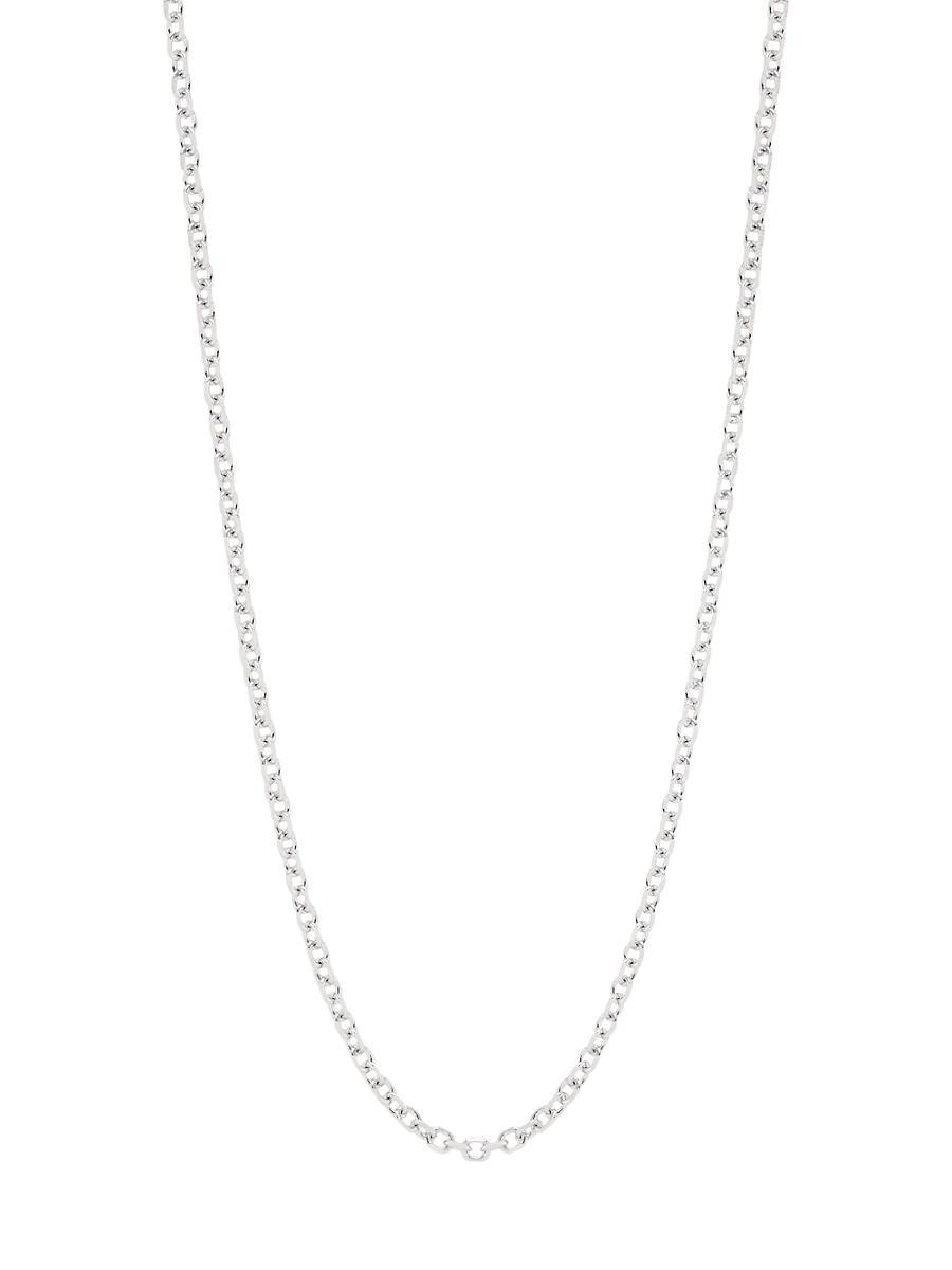 Womens 14K White Gold Chain Necklace Product Image