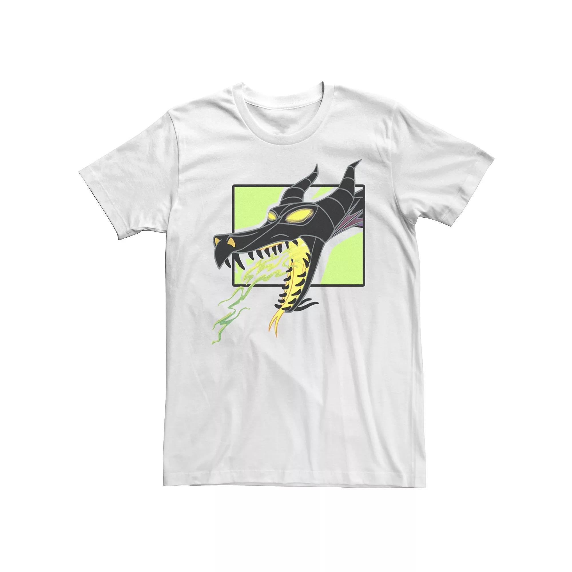 Disney's Sleeping Beauty Maleficent Big & Tall Fire Breathing Dragon Portrait Tee, Men's, Size: 5XL, White Product Image