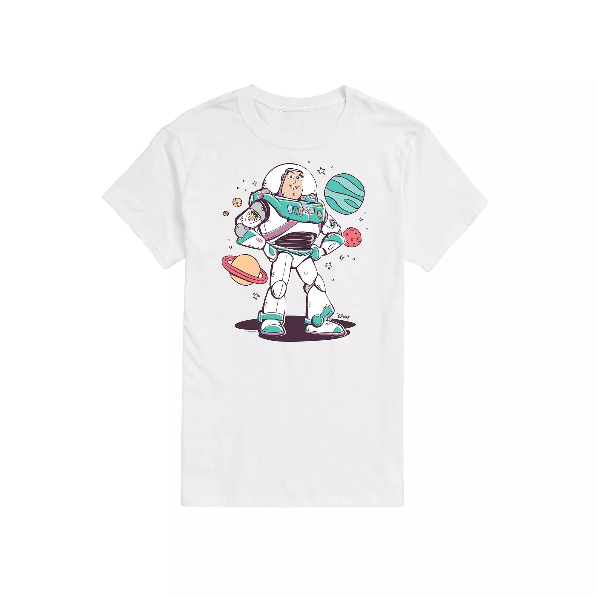 Disney / Pixar's Toy Story 4 Men's Buzz and Planets Graphic Tee, Size: Large, Ivory Product Image