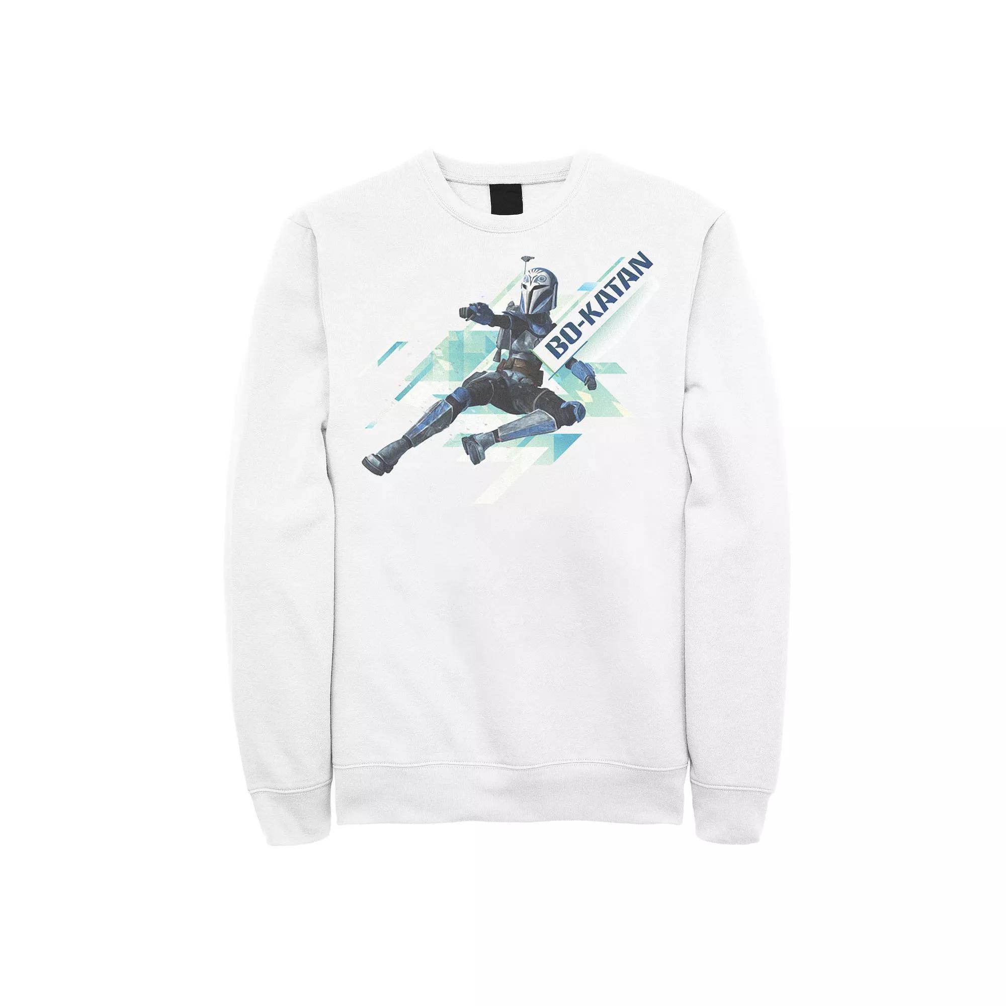 Men's Star Wars The Clone Wars Bo-Katan Portrait Sweatshirt, Size: 3XL, White Product Image