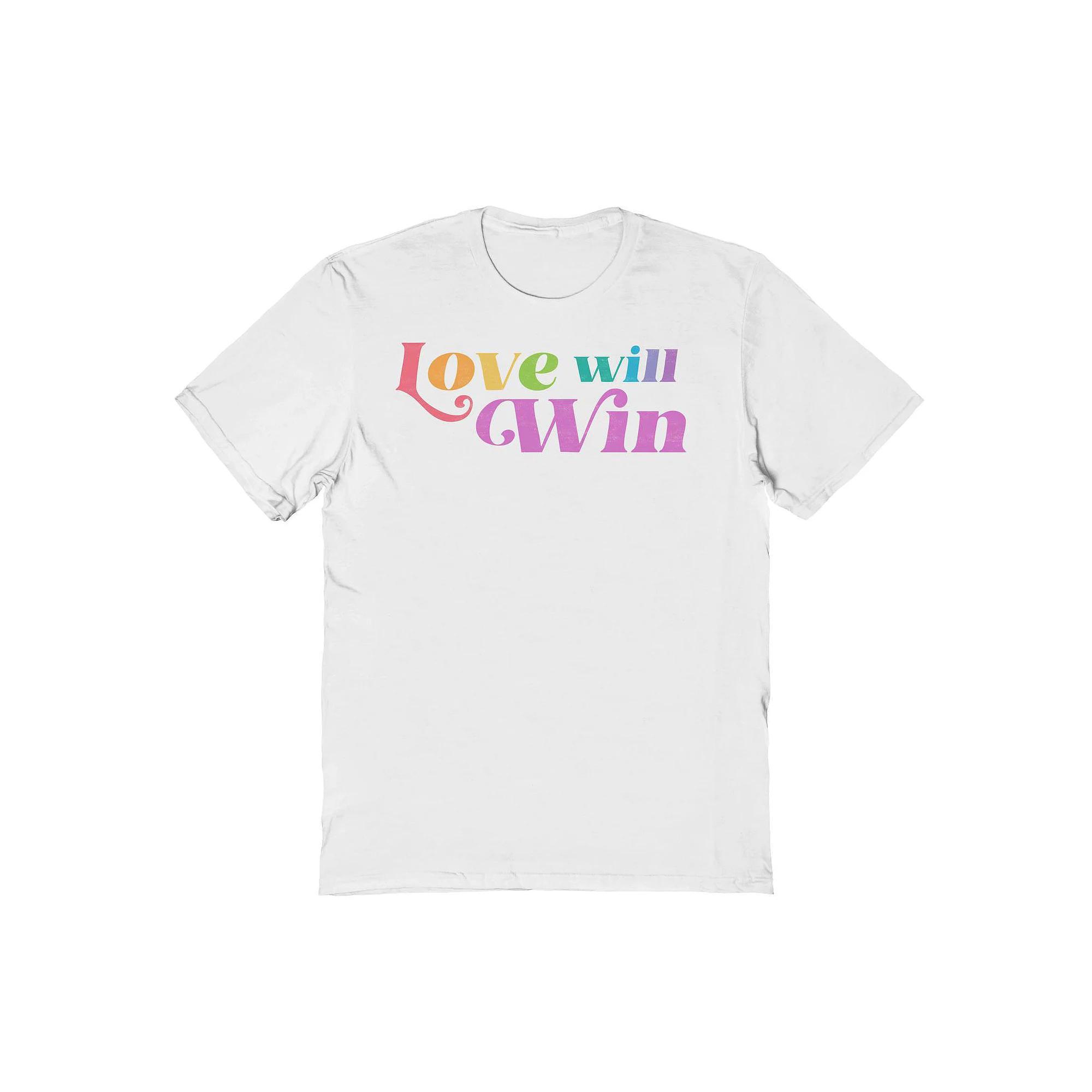 Men's Grayson Threads The Label Love Will Win Pride Graphic Tee, Size: Large, White Product Image