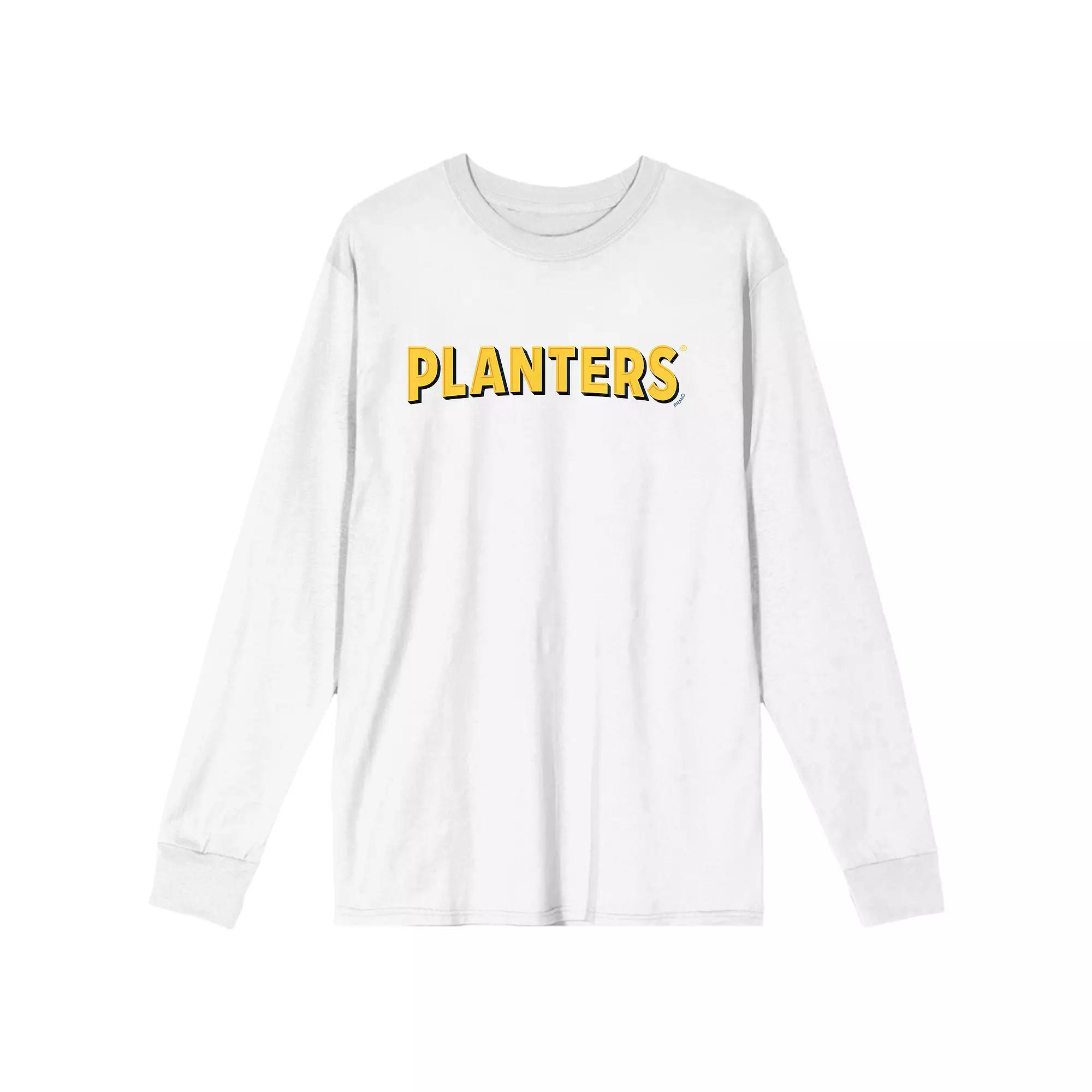 Men's Planters Peanuts Logo Long Sleeve Graphic Tee, Size: XXL, White Product Image