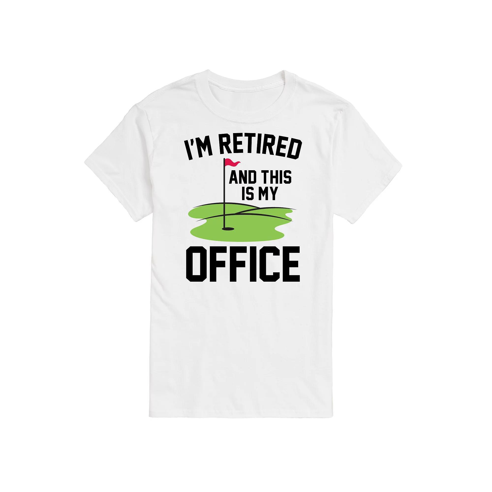 Big & Tall Golf "I'm Retired" Golf Green Office Graphic Tee, Men's, Size: 3XB, Gray Product Image