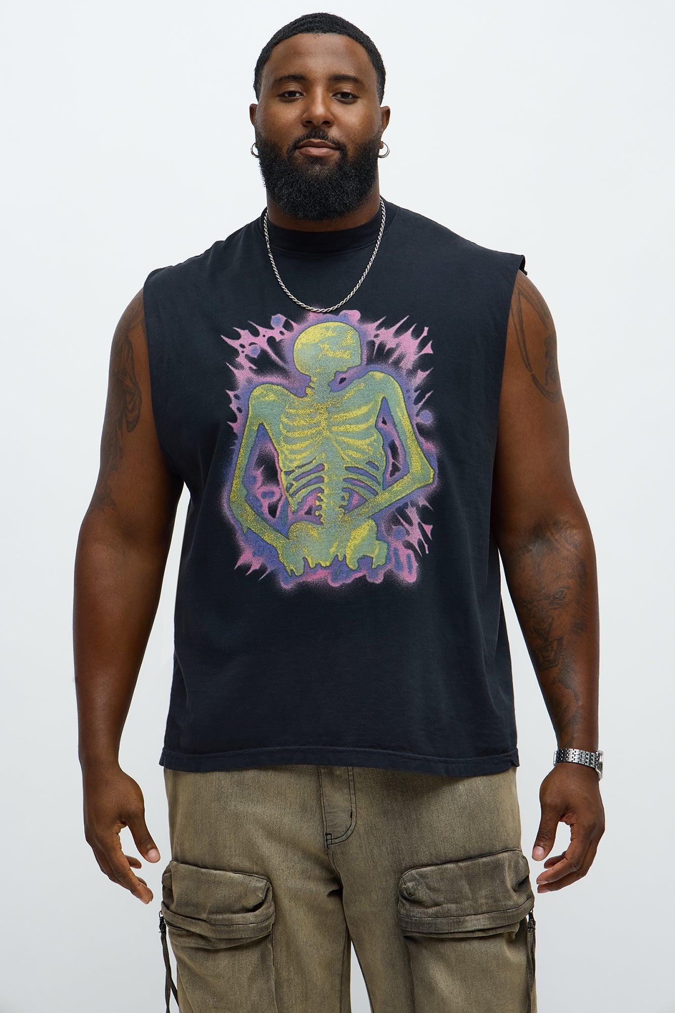 Big Aura Muscle Tee - Black Wash Product Image