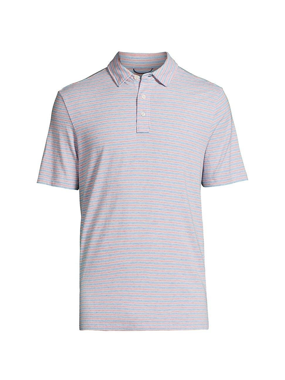Faherty Movement Stretch Stripe Regular Fit Polo Shirt Product Image