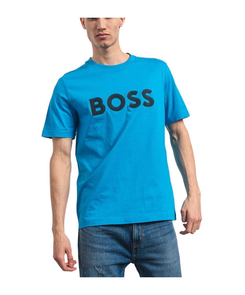 HUGO BOSS Logo T-shirt In Blue Product Image