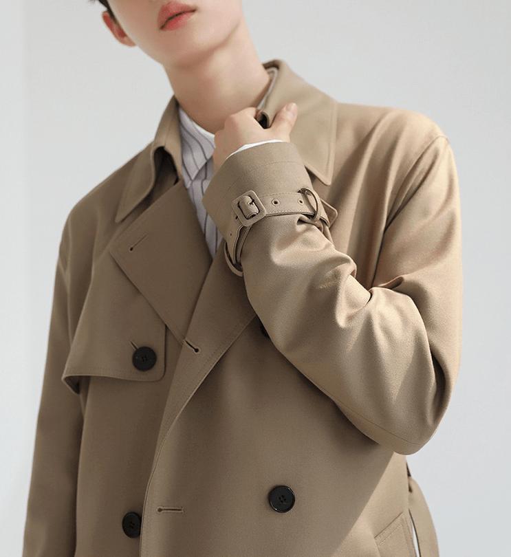 RT No. 2796 KHAKI TRENCH COAT Product Image