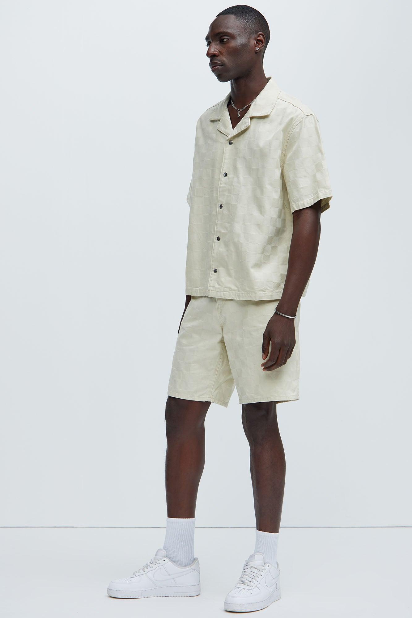 Deprime Relaxed Denim Shorts - Off White Product Image