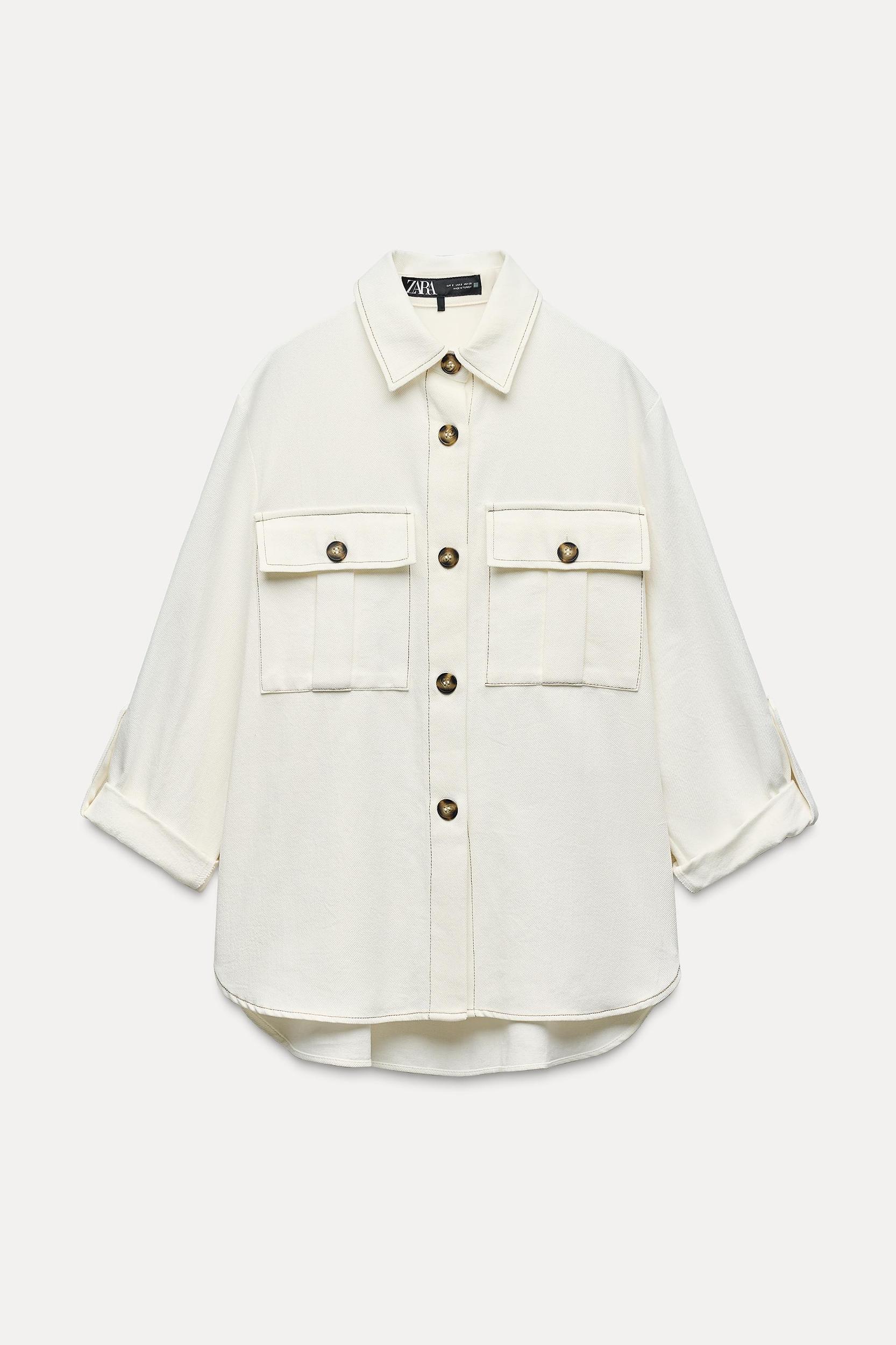 OVERSHIRT WITH CONTRASTING TOPSTITCHING Product Image