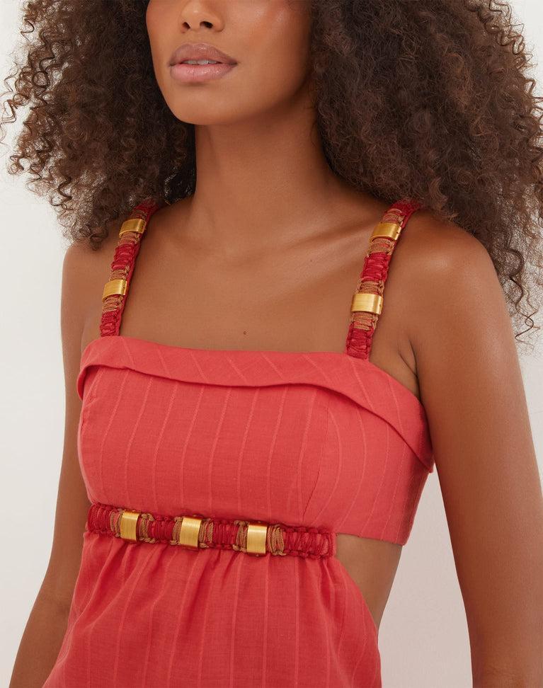 Sally Midi Dress - Raspberry Product Image