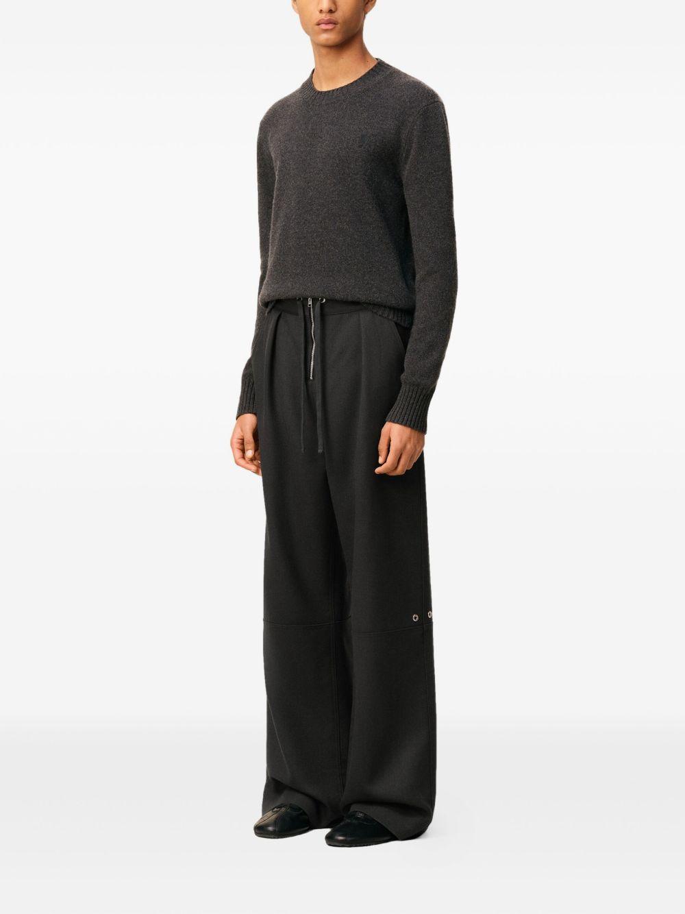 zipped wool trousers Product Image