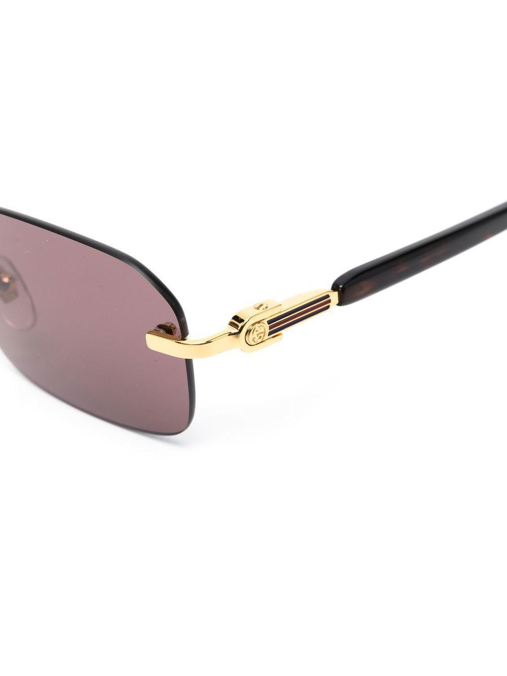 rimless rectangle-frame sunglasses Product Image