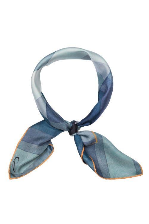 Elizabetta The Harbinger of Autumn - Hand Rolled Silk Neckerchief for Men in Blue at Nordstrom Product Image