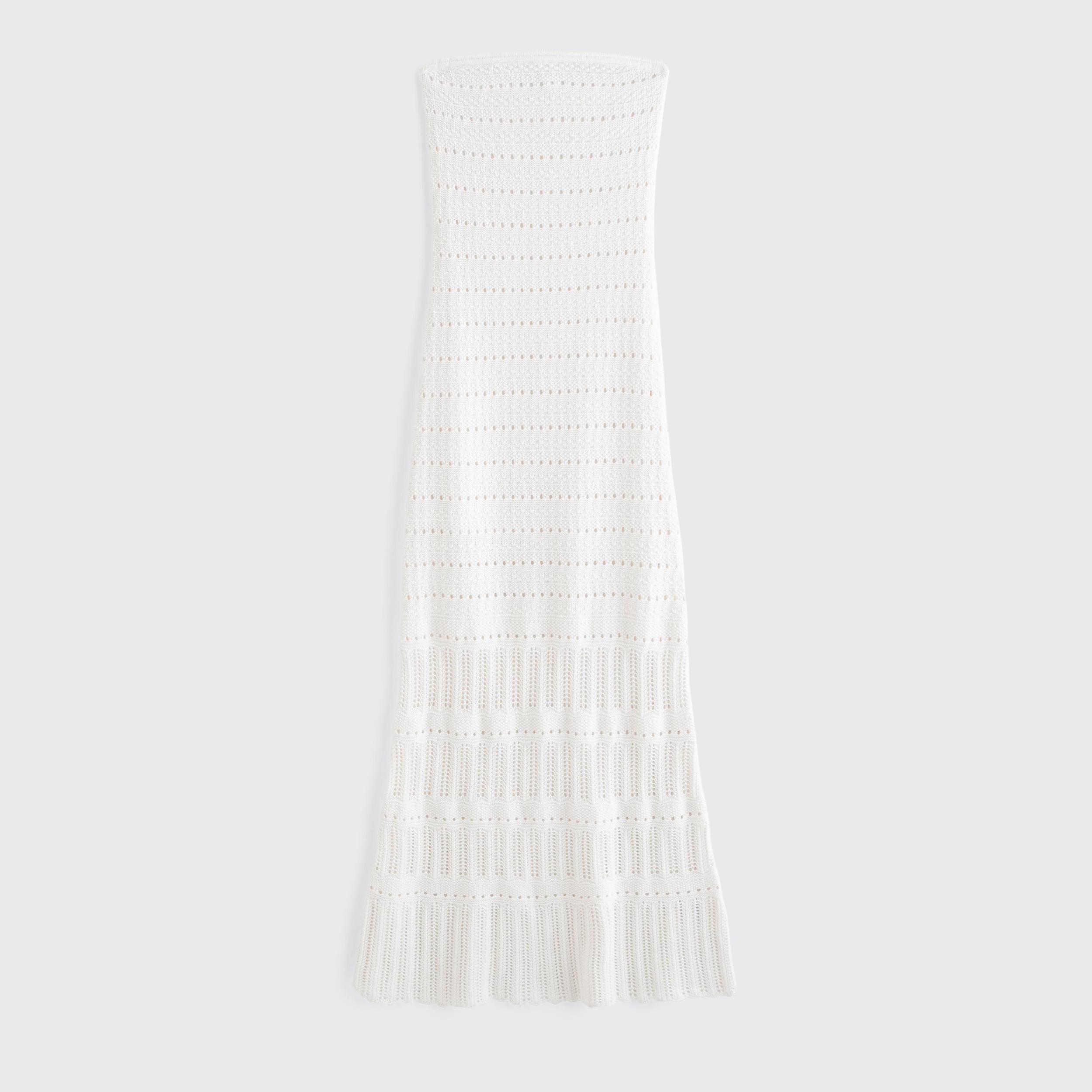 Strapless Crochet-Style Maxi Dress Product Image