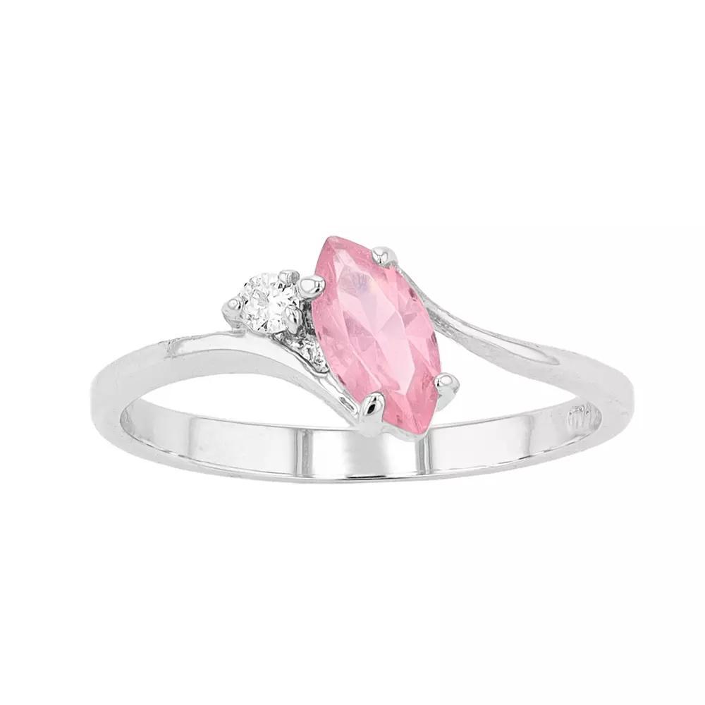 Traditions Jewelry Company Sterling Silver Crystal Birthstone Marquise Ring, Women's, Size: 9, October Product Image