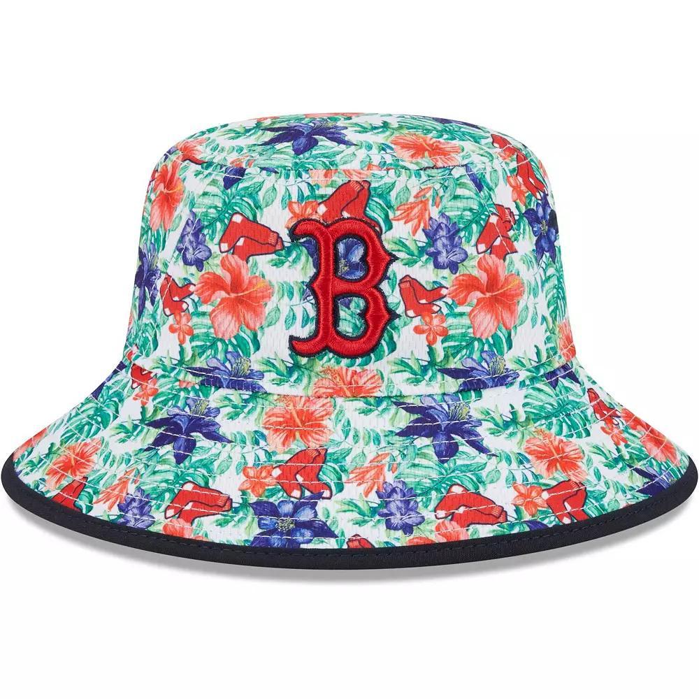 Men's New Era Boston Red Sox Tropic Floral Bucket Hat, Blue Product Image