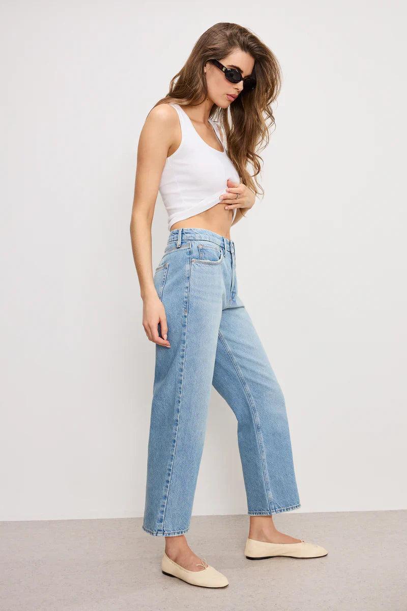 Good American Good 90's Crop Relaxed Jeans Product Image
