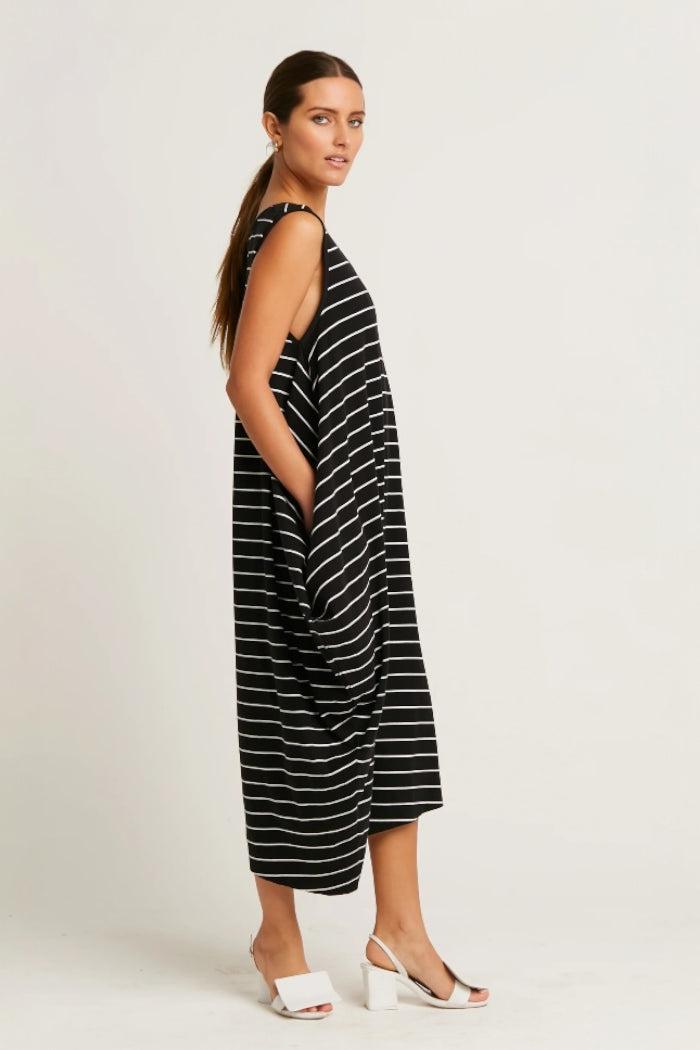 Planet Striped Waterfall Dress Product Image