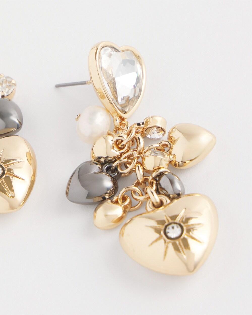 No Droop™Heart Charm Earrings Product Image