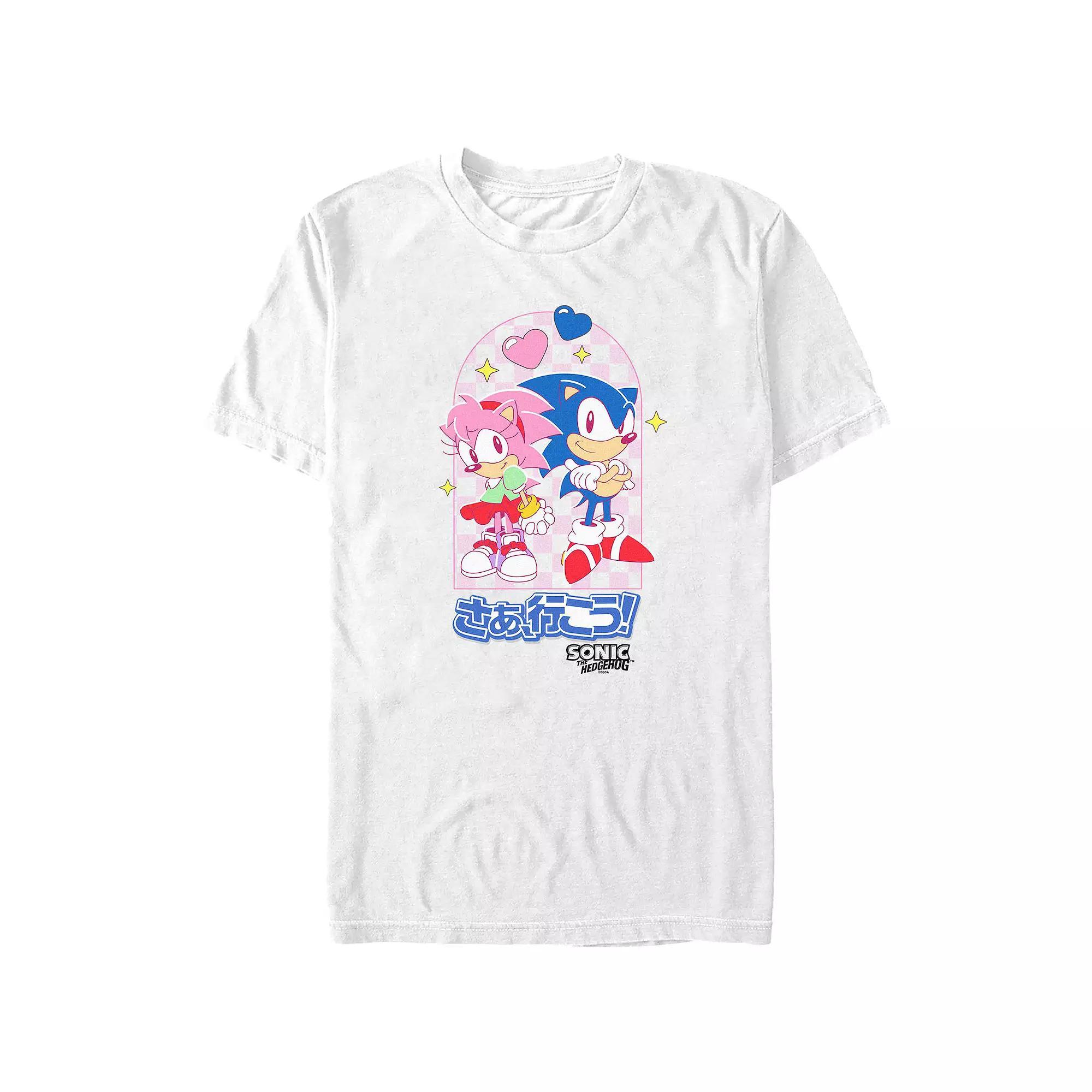 Men's Sonic The Hedgehog Love In The Air Graphic Tee, Size: 5XB, White Product Image