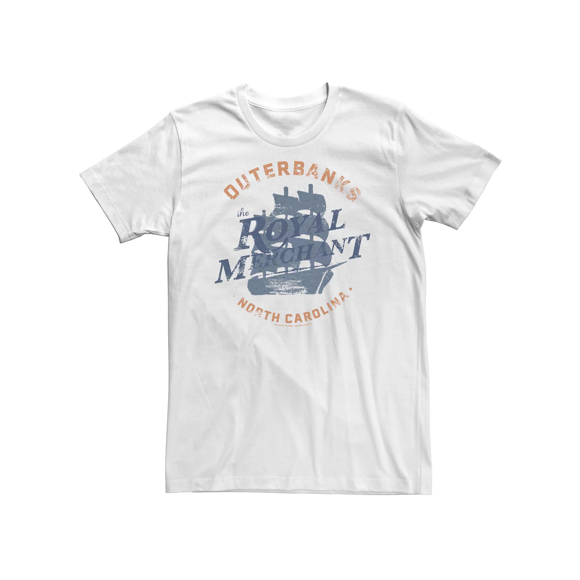 Big & Tall Outer Banks The Royal Merchant Logo Tee, Men's, Size: 4XL Tall, White Product Image