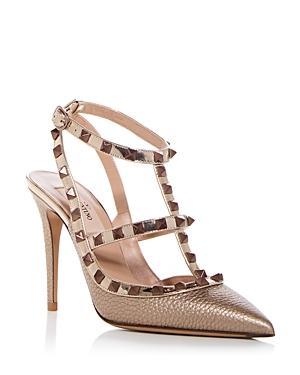 Rockstud Leather Caged Pump Product Image