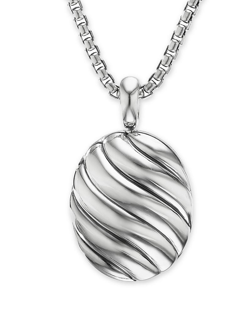 David Yurman Sterling Silver Amulets Sculptured Oval Locket Amulet Pendant Product Image