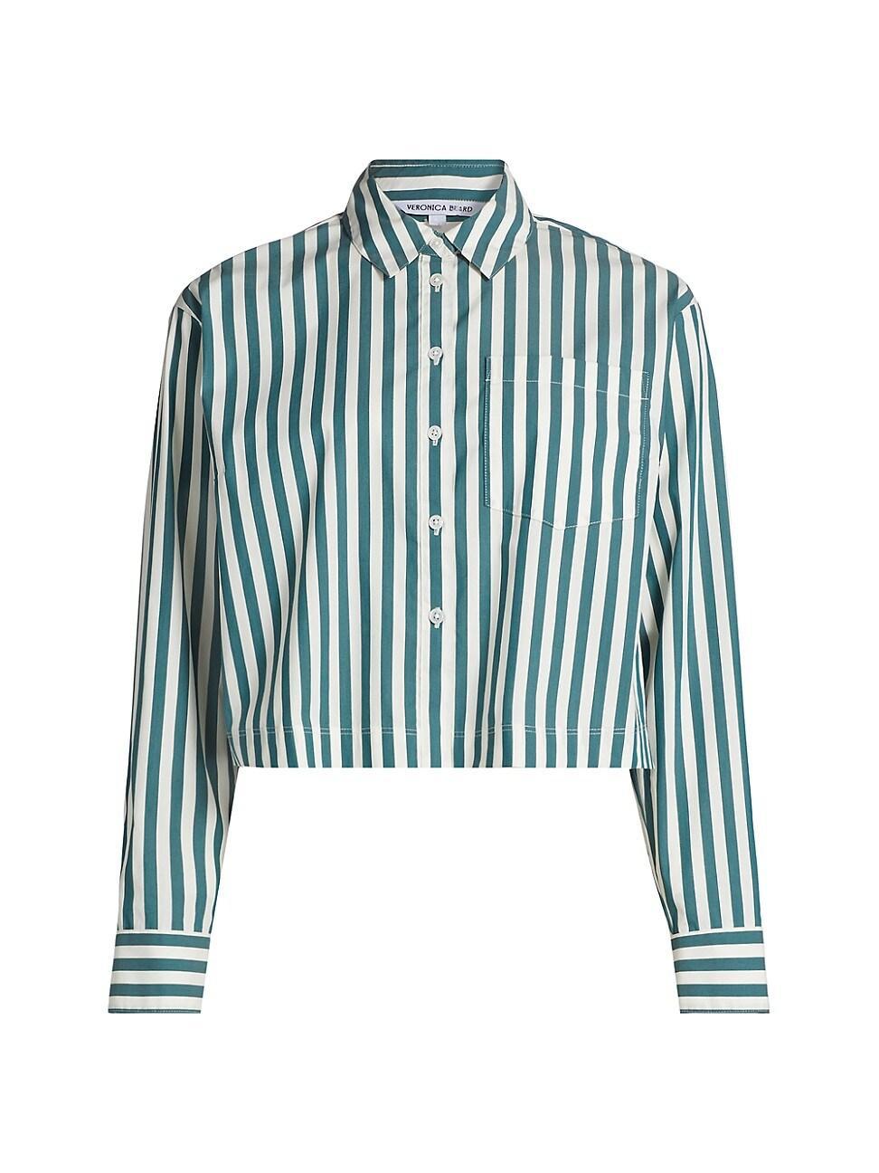 Womens Maia Cotton Poplin Crop Shirt Product Image