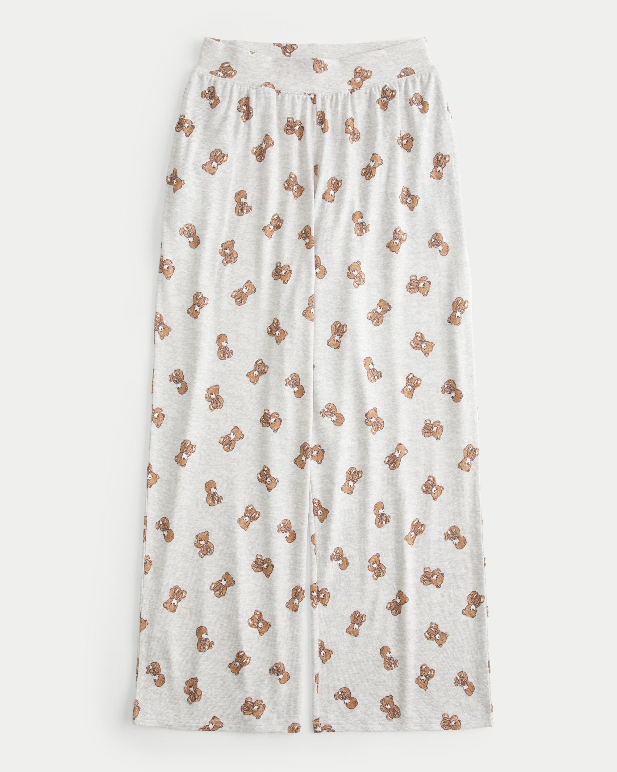 Cozy Wide-Leg Pajama Pants Product Image