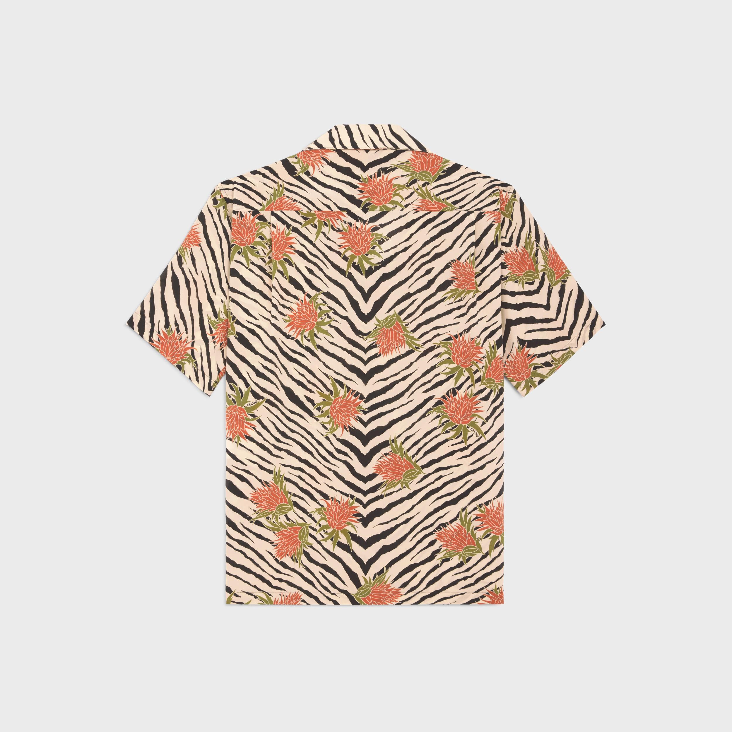 hawaiian shirt in printed crêpe de chine Product Image