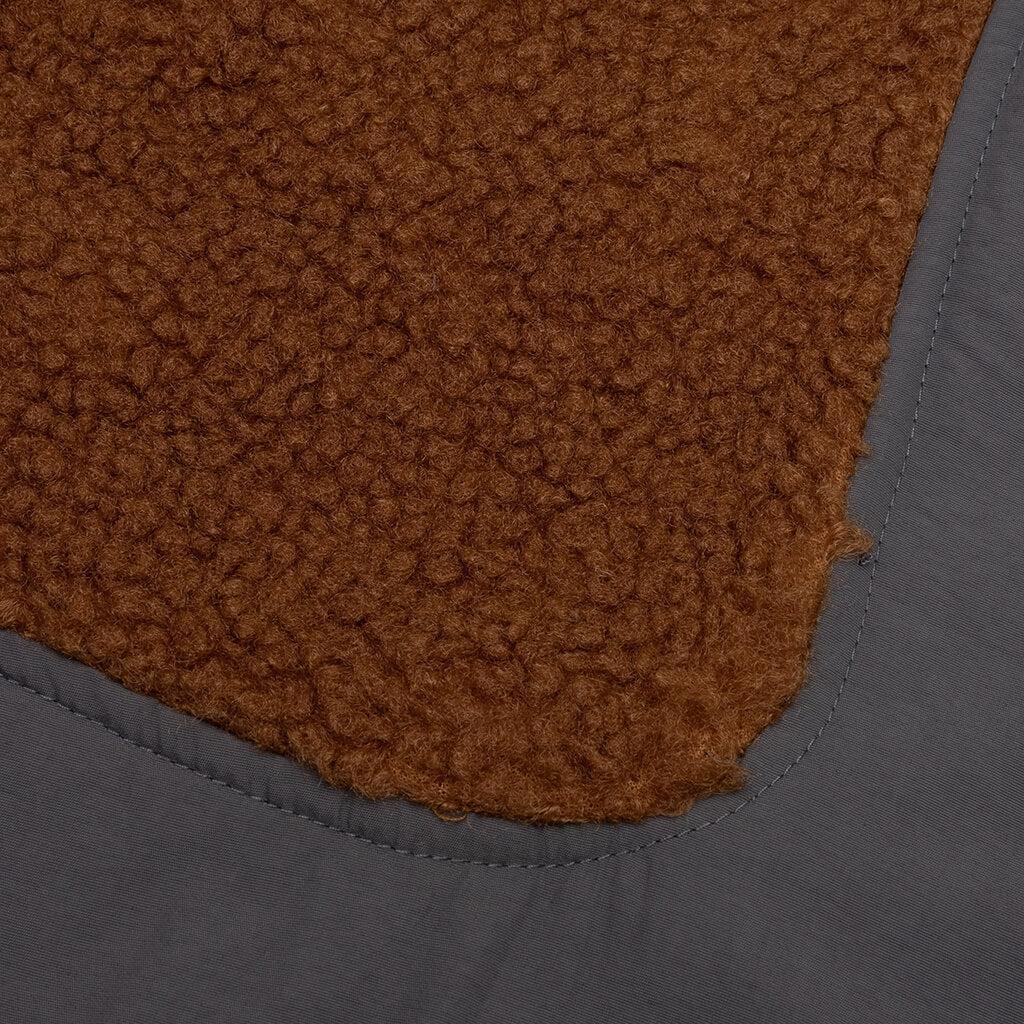 Paneled Sherpa Full Zip Jacket - Brown Male Product Image
