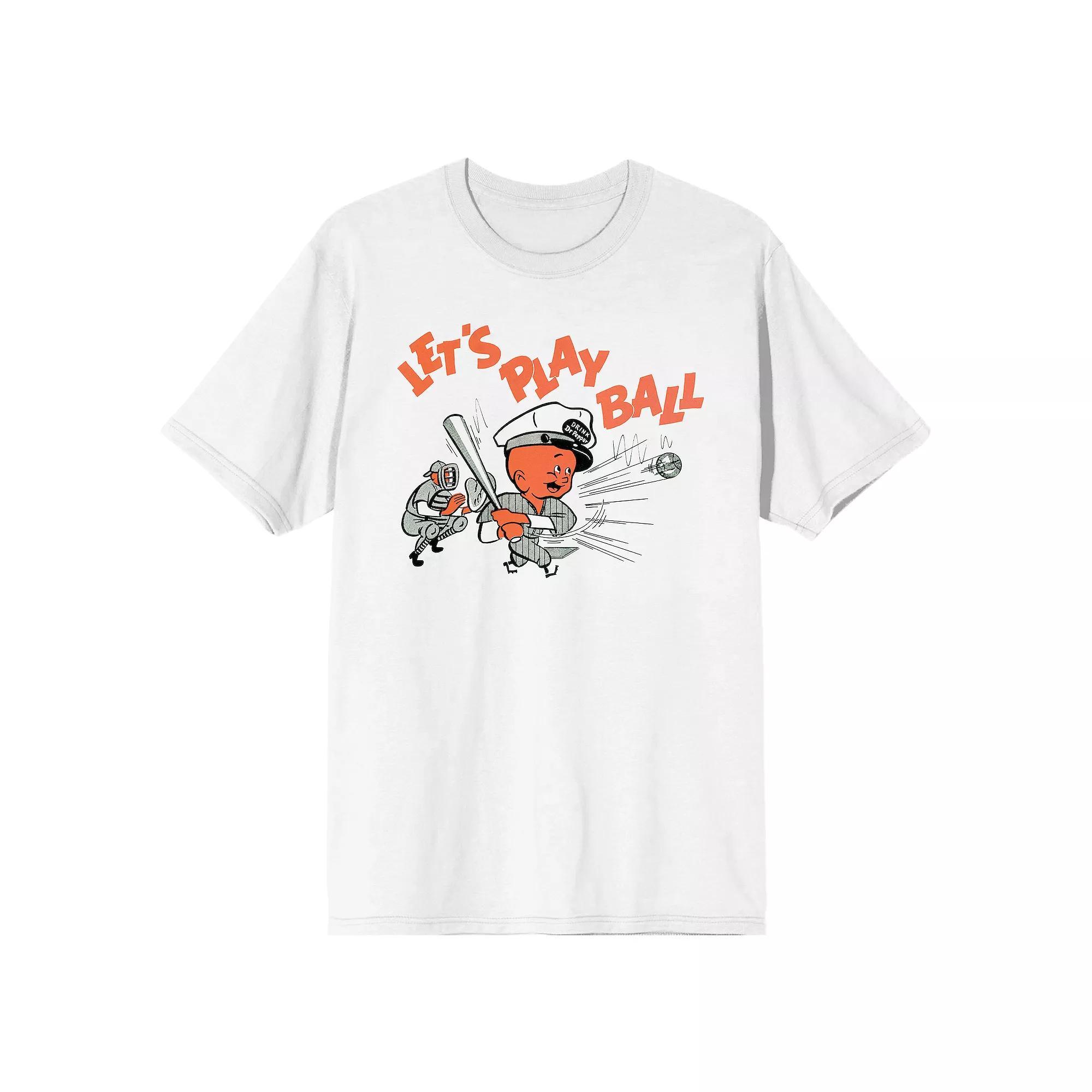 Men's Dr. Pepper Lets Play Ball Tee, Size: XXL, White Product Image