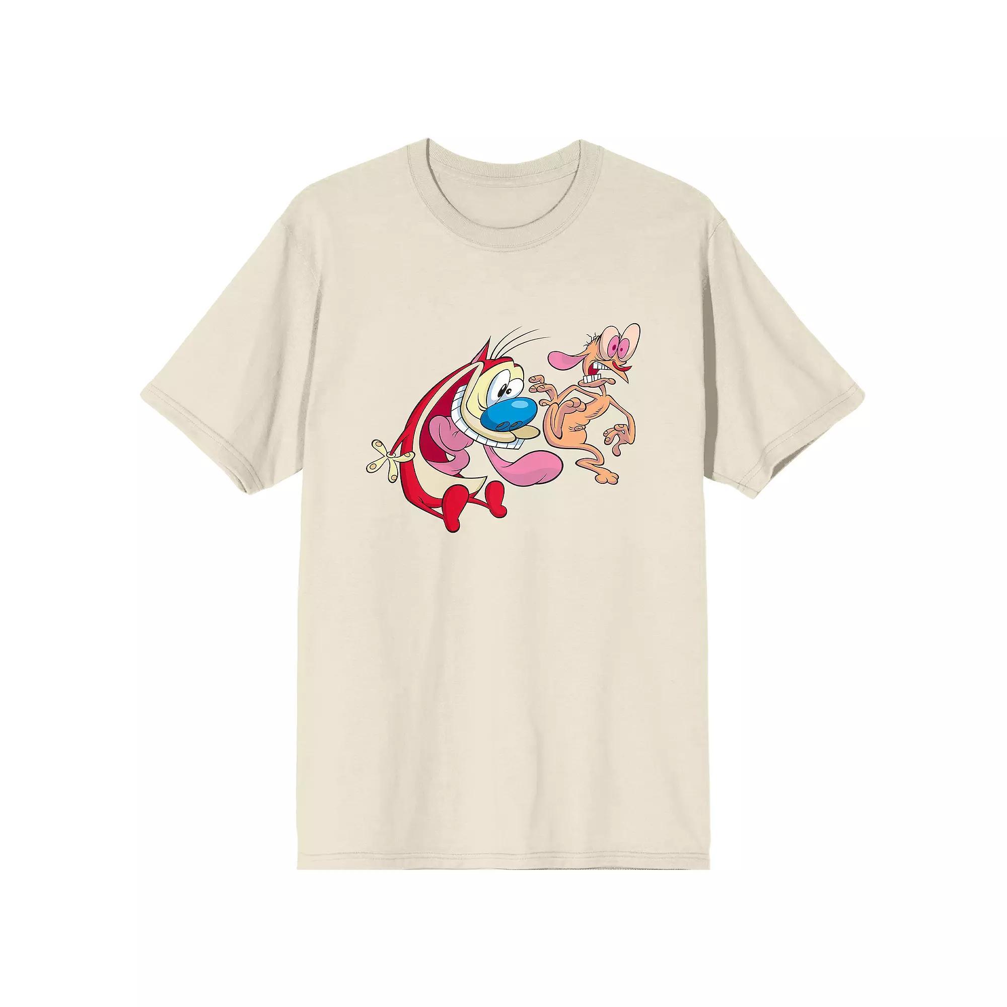 Men's Ren & Stimpy Laughter Graphic Tee, Size: XL, Off White Product Image