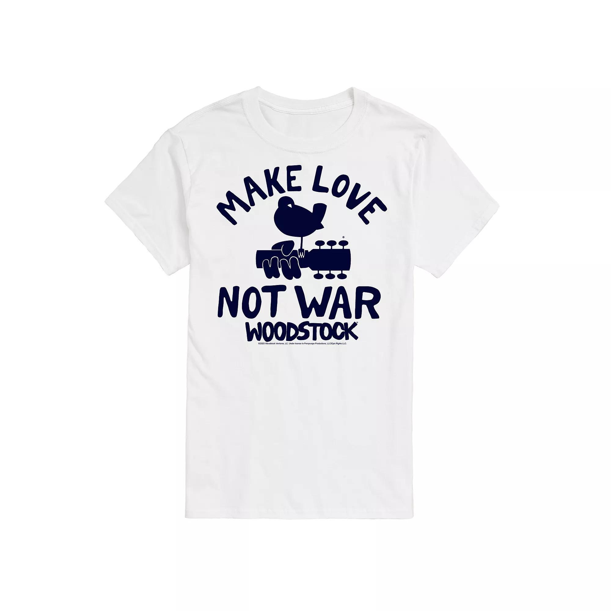 Big & Tall Woodstock Make Love Not War Graphic Tee, Mens Product Image