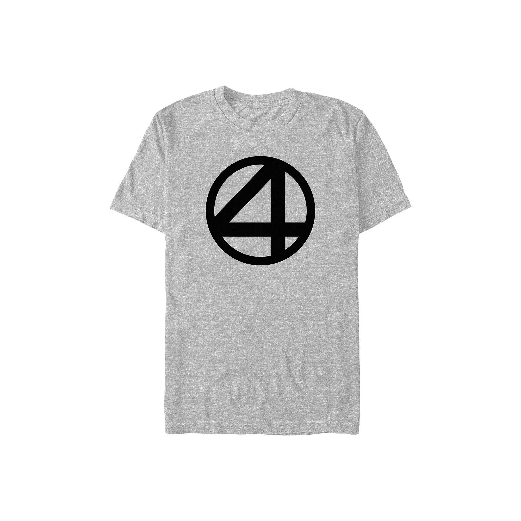 Big & Tall Marvel Fantastic Four Logo Graphic Tee, Men's, Size: 3XL Tall, Athletic Grey Product Image