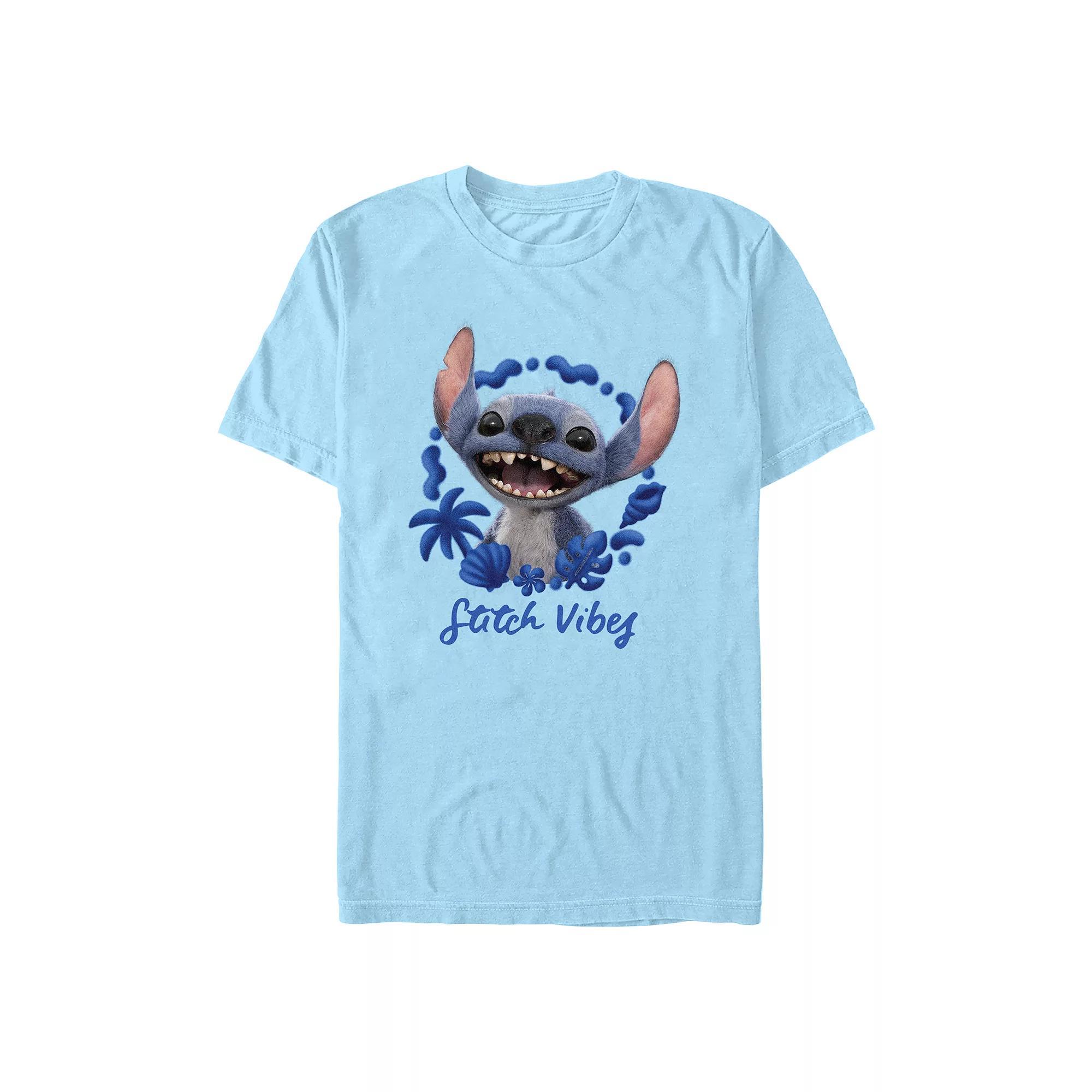 Disney's Lilo & Stitch Vibes Men's Graphic Tee, Size: XXL, Light Blue Product Image