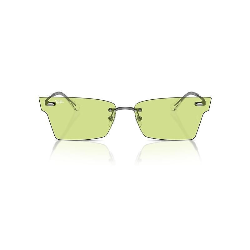 Women's Ray-Ban RB3730 64mm Rectangle Sunglasses, Green Product Image