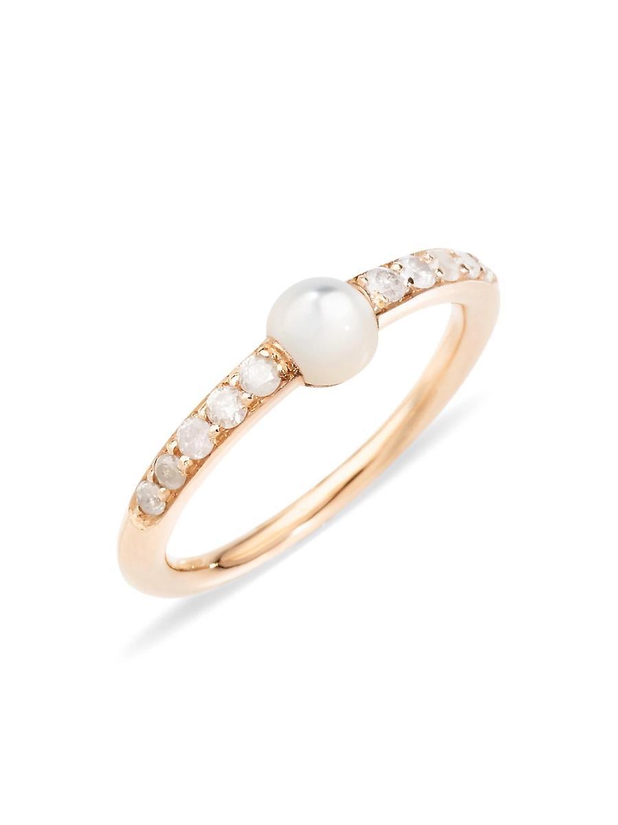 Womens Mama Non Mama 18K Yellow Gold, Mother-Of-Pearl & 0.20 TCW Diamond Ring Product Image