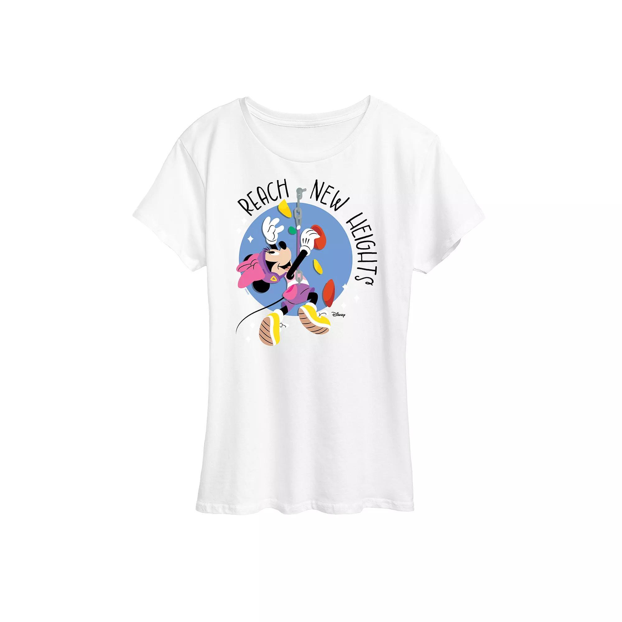Disneys Minnie Mouse Womens Reach New Heights Graphic Tee Product Image