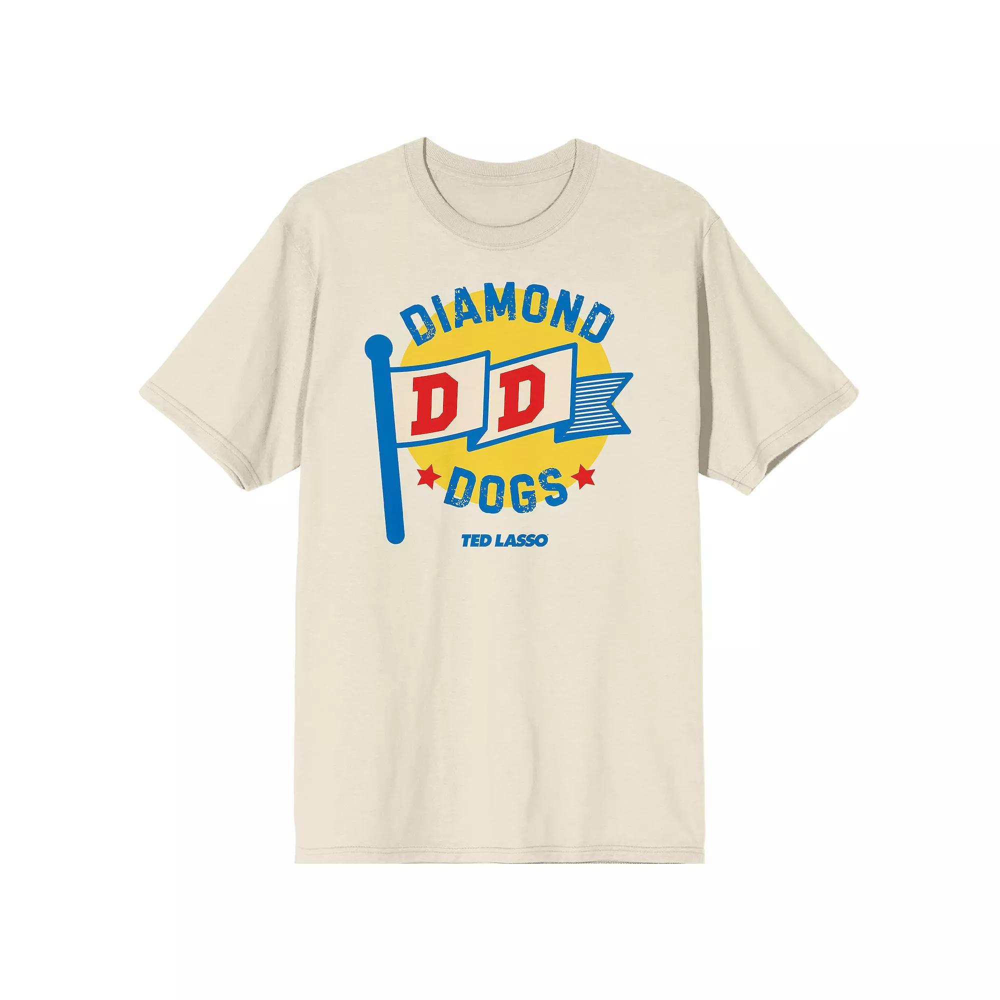 Men's Ted Lasso Diamond Dogs Flag Tee, Size: XL, Off White Product Image
