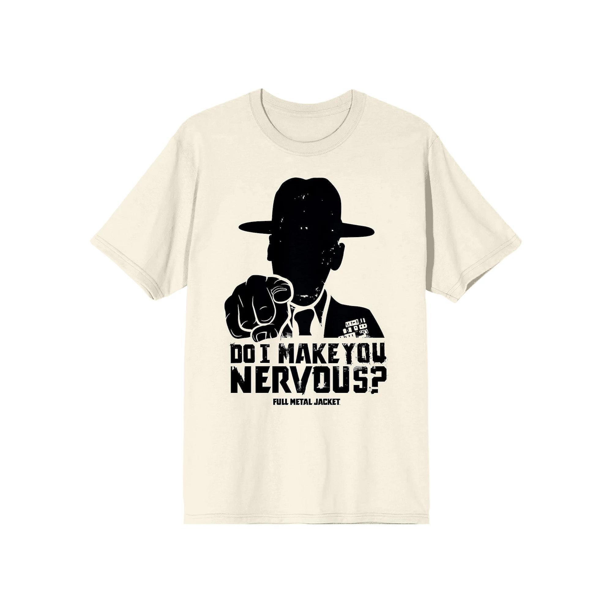 Men's Full Metal Jacket Do I Make You Nervous Graphic Tee, Size: XL, Off White Product Image